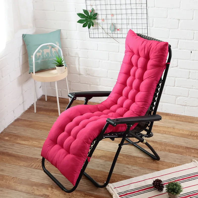 Solid Color Cushion Recliner Chair Cushion Thick Seat Cushion Rattan Chair Sofa Long Cushion Garden Chair Cushion Tatami Mat