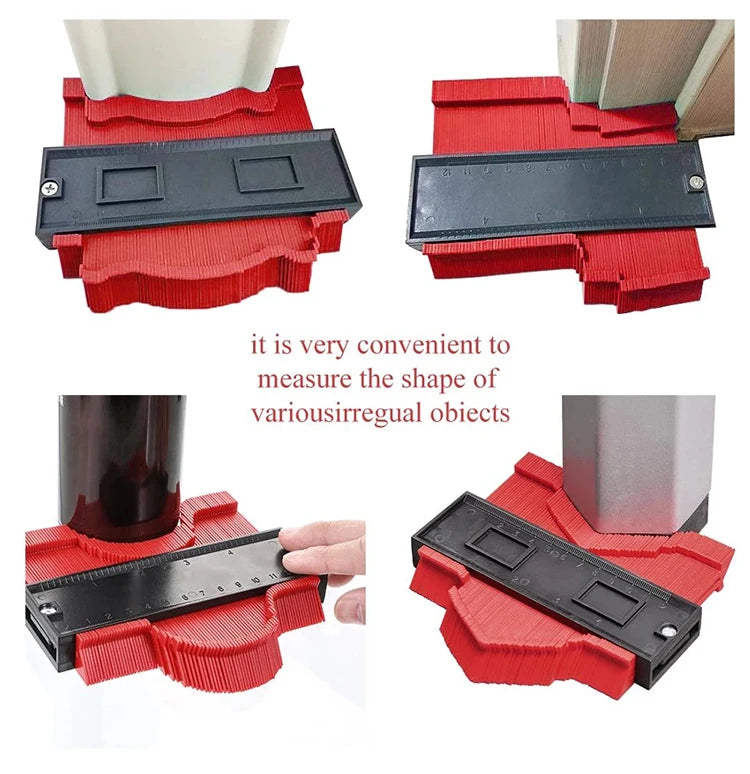Contour Gauge Duplicator Ceramic Tile Carpet Cutting Template Profile Measuring Angle Ruler Contour Duplicator Woodworking Tools
