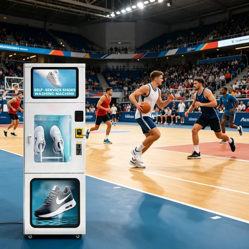 Fully Auto Shoe Wash Dry Disinfect Machine Self Service Sneaker Cleaner with Atomization Sterilization for Campus Fitness Center