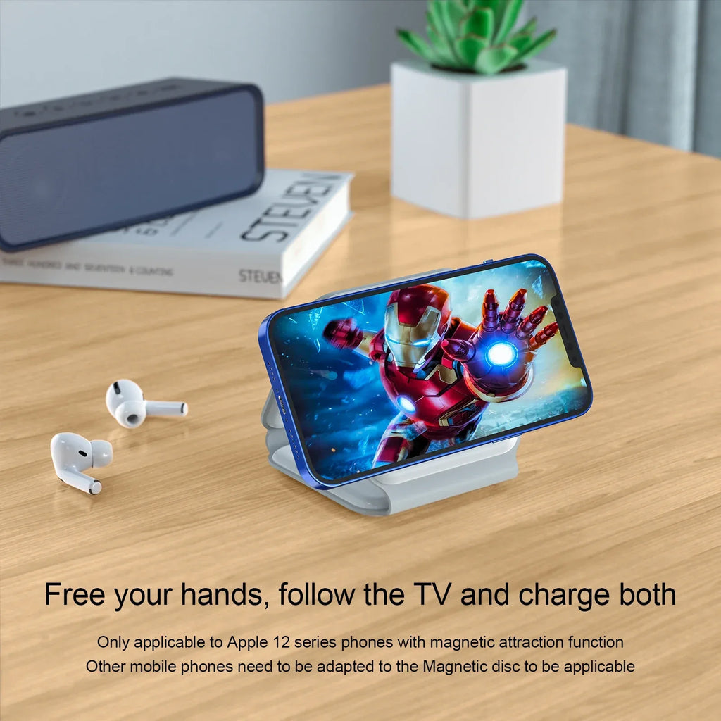 3-in-1 Fast Charging Power Bank | 15W Foldable PD Portable Battery Pack Tidesmit