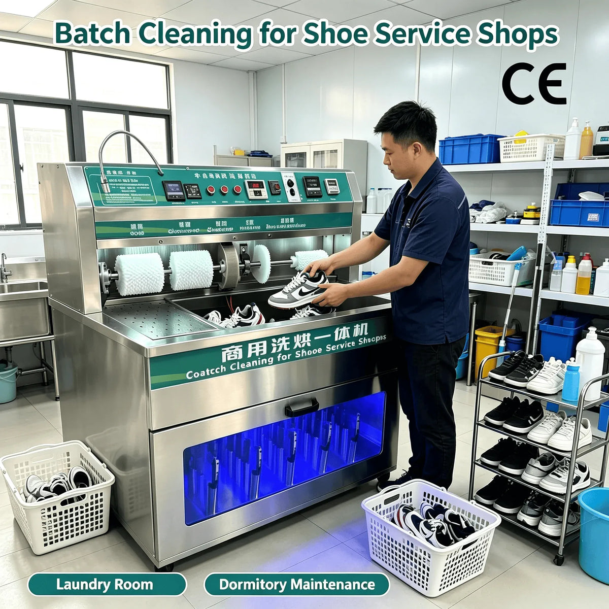 Multi-functional Intelligent Automatic Sneaker Cleaning Machine Commercial Shoe Washing Machine for Laundry