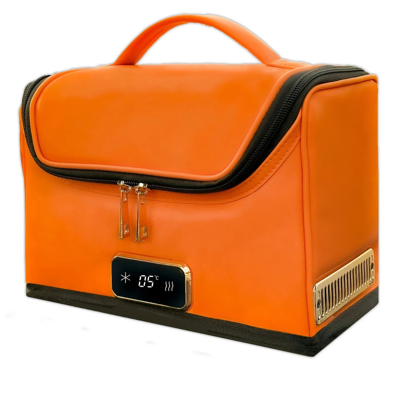 Luxury Pu Leather Hot and Cold Bag DC Electric Cooler Warmer Portable Fashionable Women's Handbag High-end Car Accessory