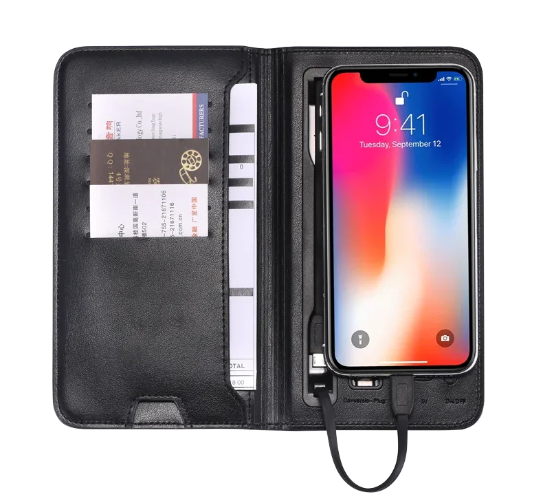 Tidesmit Wireless Charging Power Bank Wallet with Card Holder Tidesmit