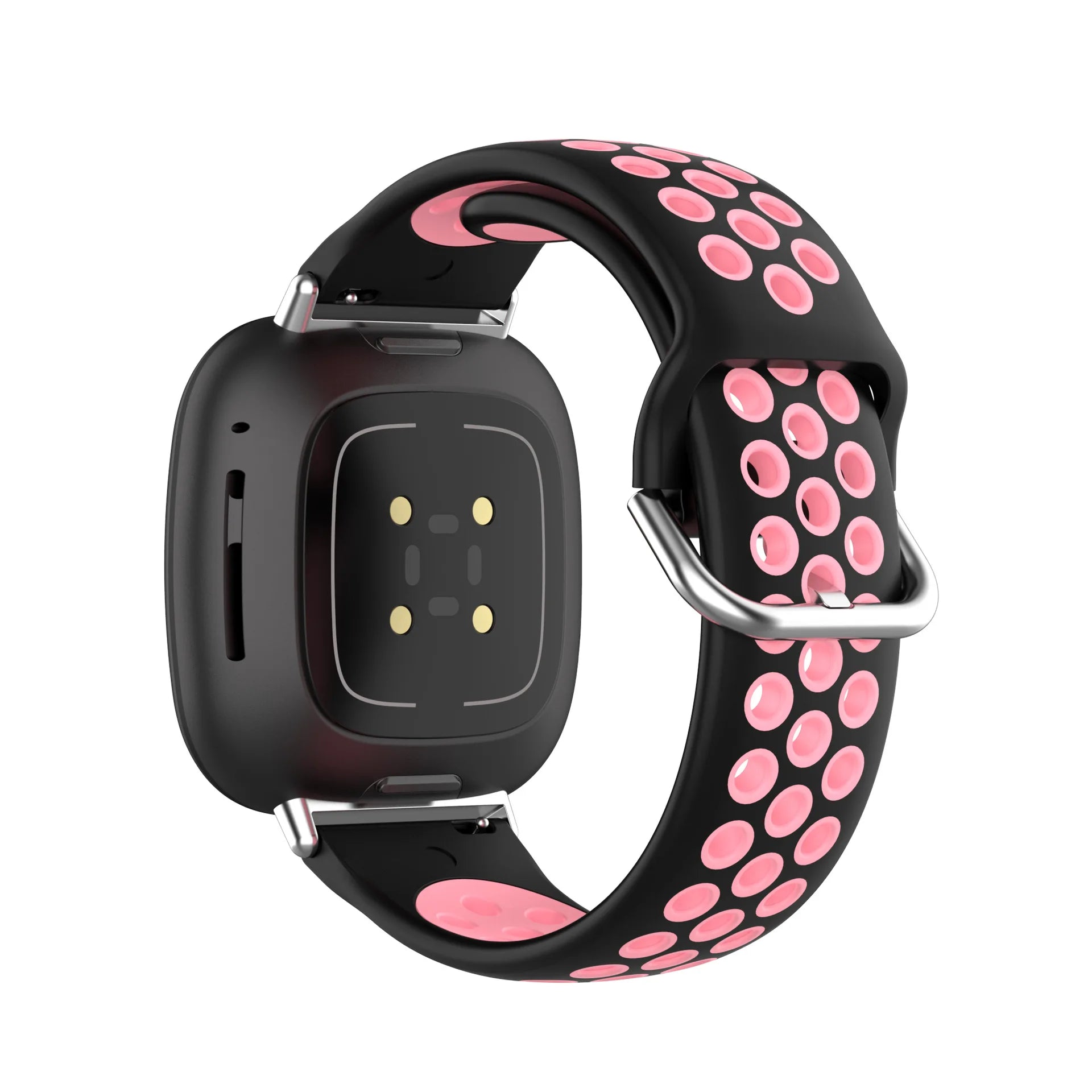 Colorful soft silicone sport band for Fitbit Versa 3 and Sense smartwatches in a comfortable wrist strap design.