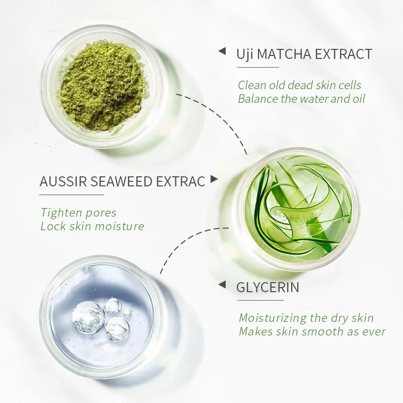 Matcha Exfoliating Face Scrub – Deep Pore Cleansing Gel 60g Scrubs Treatments Tidesmit