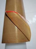 Brown PTFE tape roll with red sealing strip at the fold end