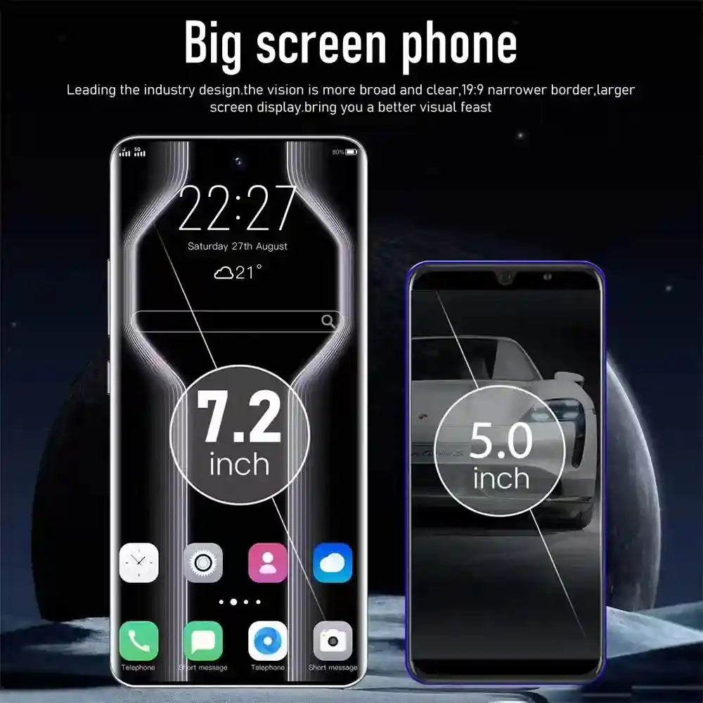 2022 Hot Selling Mate 40 Pro+ Mate 50 12GB+512GB 7.3 Inch Full Display Deca Core CPU Android 10.0 Mobile Cell Smart Phone 3G 4G Tidesmit