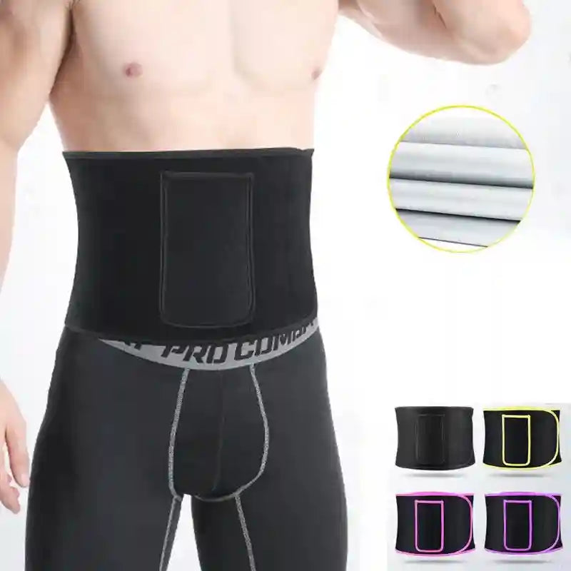Waist Support Belt for Back Pain Relief - Adjustable Lumbar Brace Yellow Tidesmit