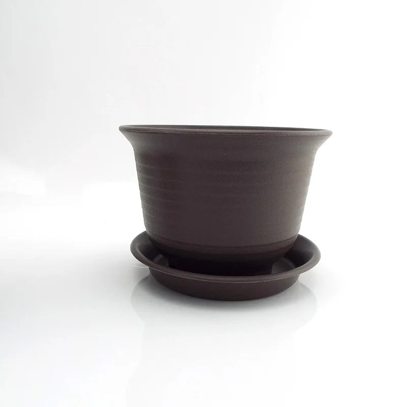 15cm Plastic Garden Flower Pot Plant Succulent Grow Nursery Pots Veg Planter Home Tools Tray Flowerpot For Bonsai Herb
