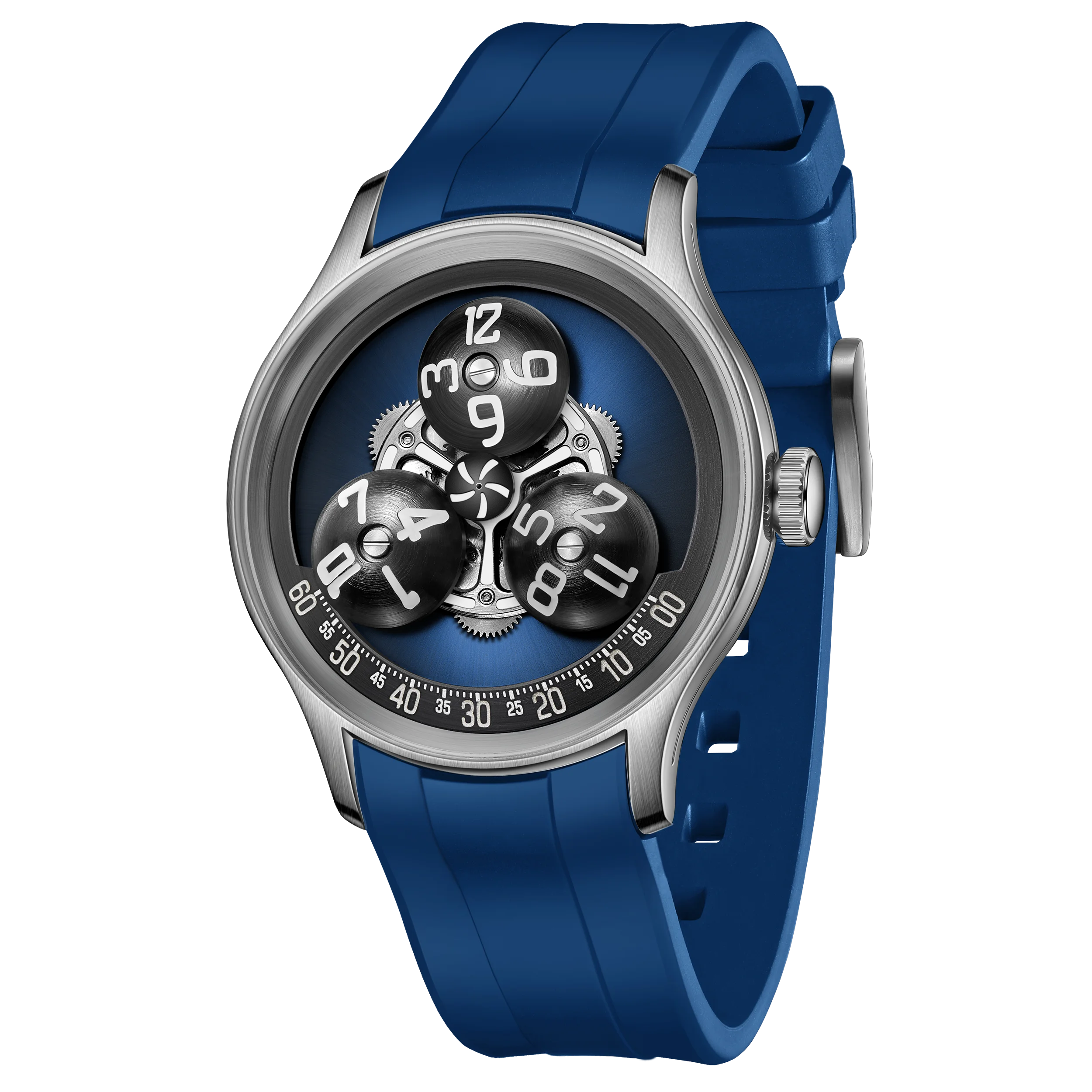 OBLVLO Original Trisome Star Planet Automatic Men Watches Super Luminous Mechanical Rubber Sport Watch BLM-TRISOME