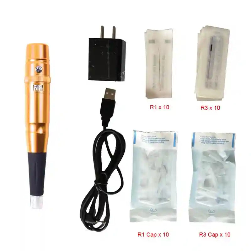 Tidesmit PMU Machine for Permanent Makeup - Precision Lip & Brow Pen Permanent Makeup Machines Golden Tidesmit