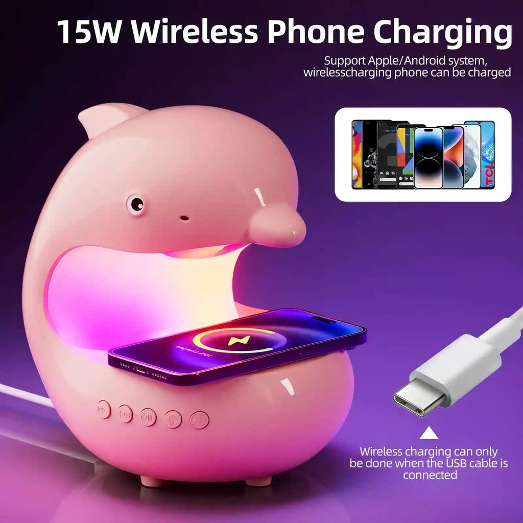 Wireless LED Ring Light Desk Lamp with RGB Music Sync - 5W Tidesmit