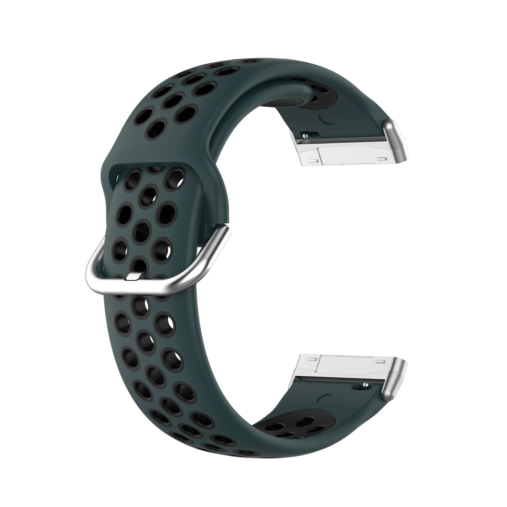 Colorful soft silicone sport strap for Fitbit Versa 3 and Sense smartwatches in vibrant wristband design
