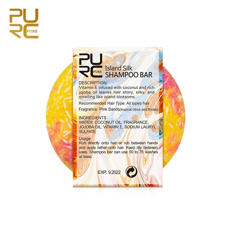 PURC Hair Shampoo in Handmade & Gentle Vegan Soap Bar Smoothing Shiny Hair Care Condition