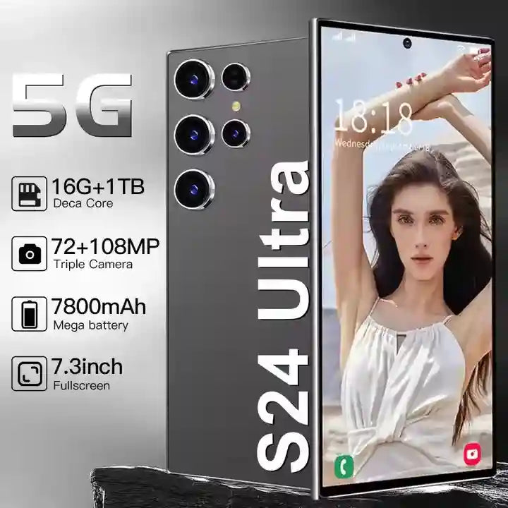S24 Ultra 5G Smartphone 16GB RAM 1TB - Gray, Purple, Black, Gold Tidesmit