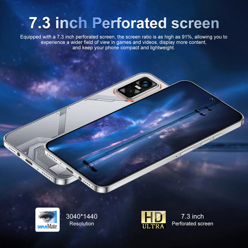 Android 14 5G Smartphone 7.3-inch 16GB RAM 1TB Storage Unlocked Mobile Tidesmit