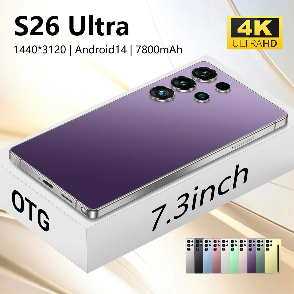 S26 Ultra smartphone with 7.3 inch screen 22GB RAM 1TB storage 5G Android mobile phone product view