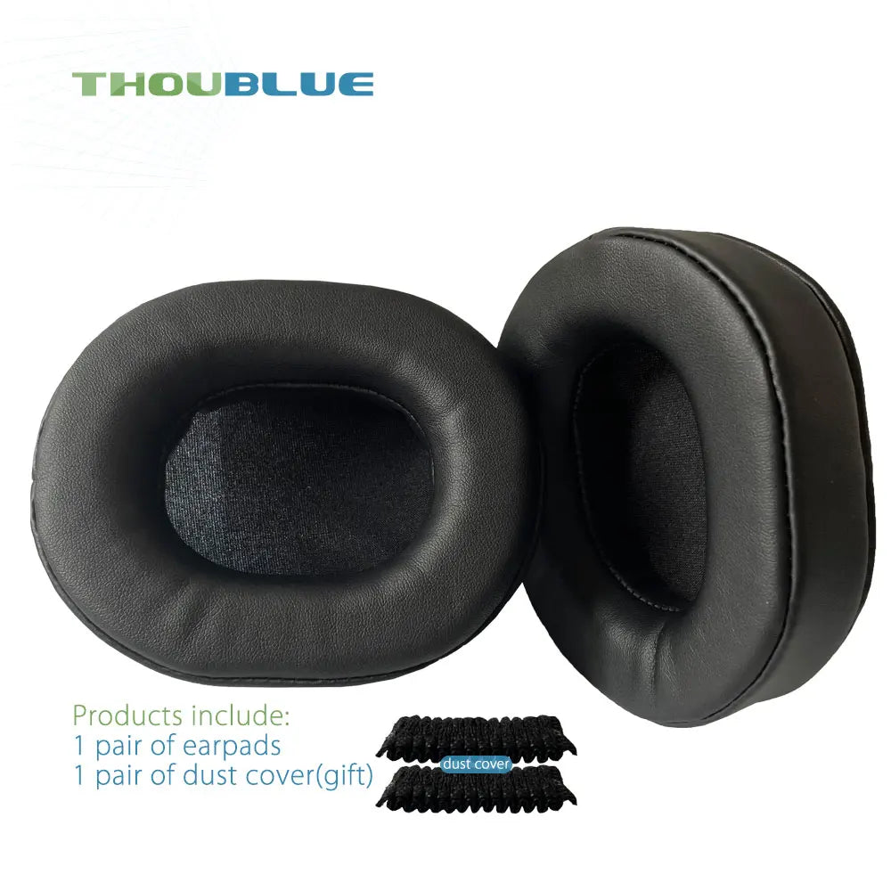 HyperX Cloud Replacement Ear Pads - Memory Foam Over-Ear Cushions 2Black Leahter Tidesmit