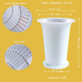 Orchid Pots with Air Holes Cymbidium Planter High Waist Plastic Flower Pot Excellent Drainage Garden Kits Double Layer Durable