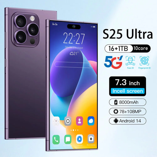 Mobile Phone Built-in Pen S25Ultra Eight-core 4G7.3-inch 20 Million Pixel 3 64  Hot 0TG
