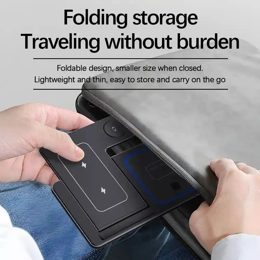 3-in-1 Foldable Wireless Charging Stand 15W Qi Certified Fast Charger Tidesmit