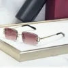 New Unisex Luxury Fashion Designer Polygonal Frameless Sunglasses Comfortable Light UV400 Gradient Lenses High-quality