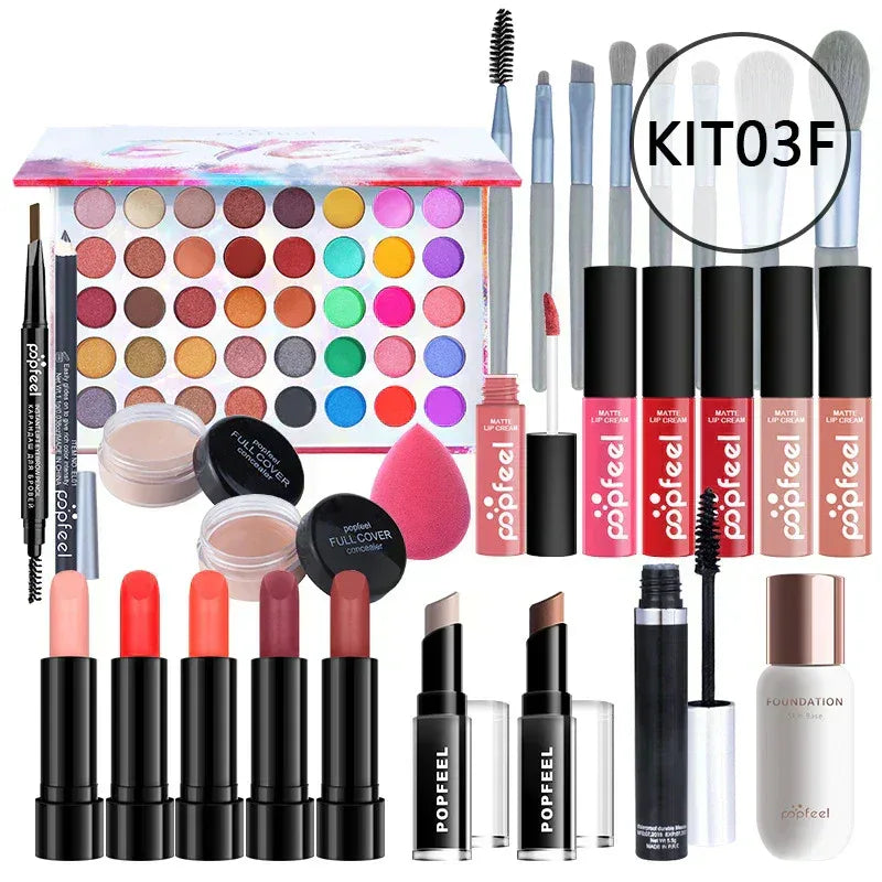 Professional Makeup Kit – All-In-One Salon-Quality Cosmetic Set Professional Makeup Kits KIT03F Tidesmit