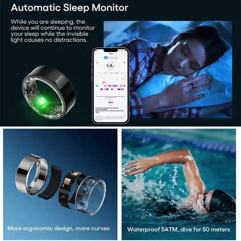 Smart Health Ring Fitness Tracker | Model 2301B | Tidesmit Tidesmit