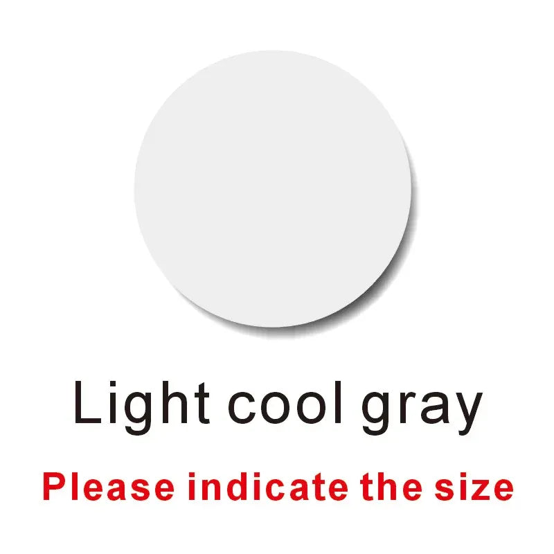 Glow-in-the-dark vending machine sticker, light cool gray circular design