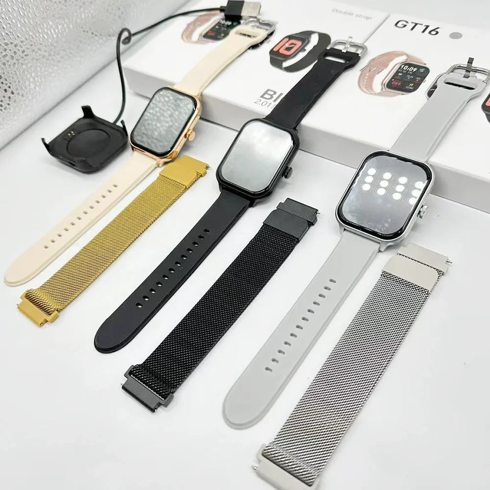 Smartwatch GT16 with Bluetooth Calling and Dual Straps My Store