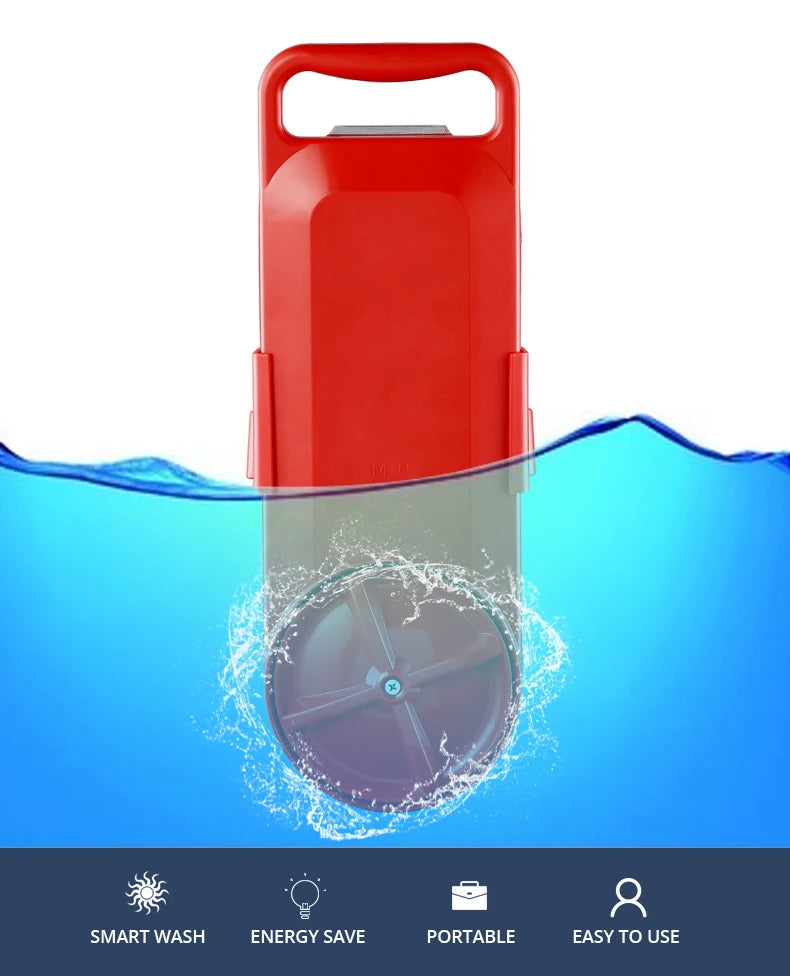 Tidesmit portable electric mini washing machine with digital timer and all-round rotation for travel laundry