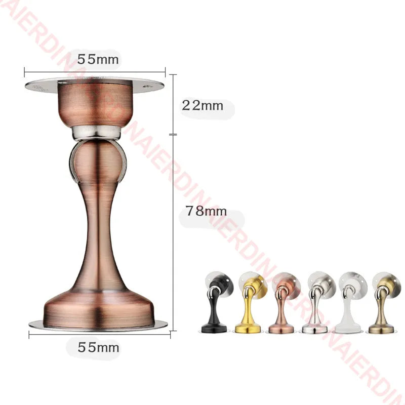 NAIERDI 304 Stainless Steel Door Stopper,Magnetic Door Stop,Door Catch,Nail-free Screws for Stronger Mount,Furniture Hardware