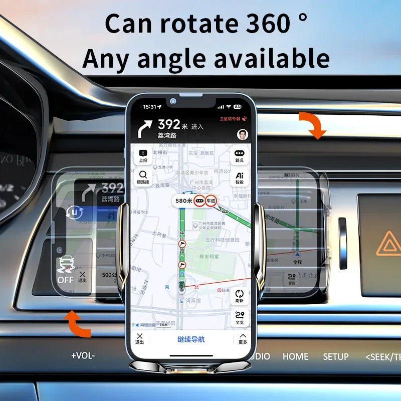Magnetic Wireless Car Charger 15W Fast Charge Mount for Universal Use Tidesmit