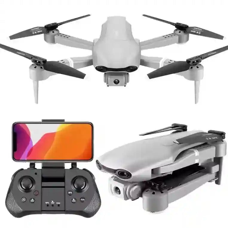 F10 Camera Drone with WiFi FPV, 4K Capability & Foldable White Design Tidesmit