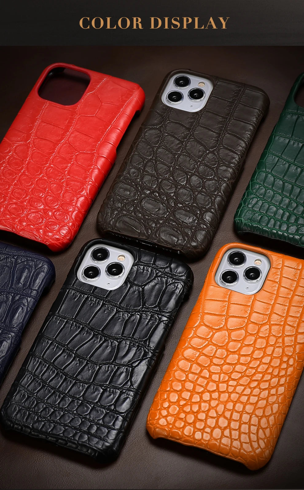 Crocodile Leather iPhone Case: Military-Grade Shock Protection Tidesmit