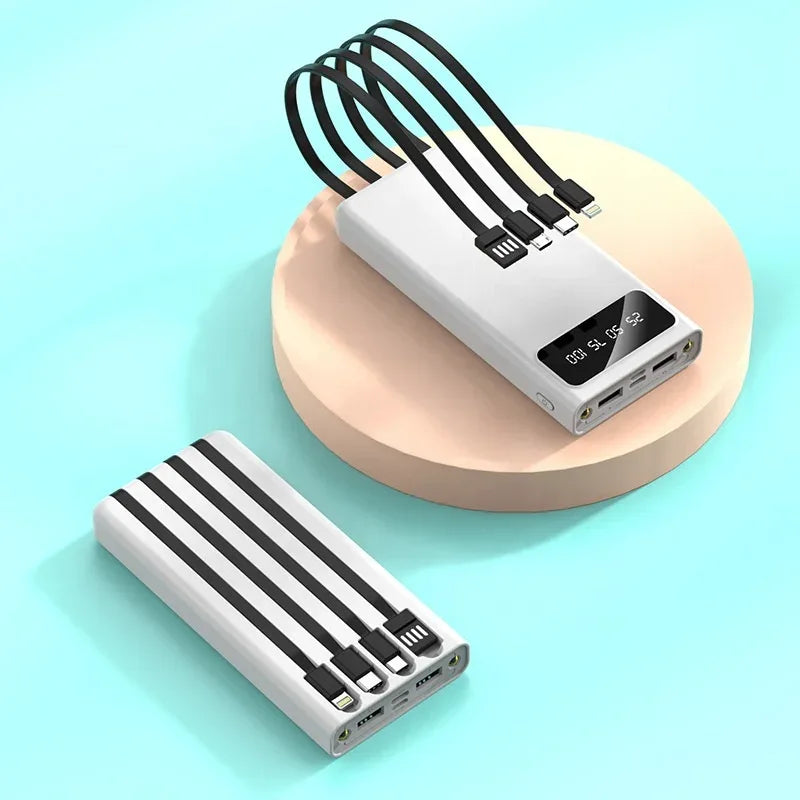 Tidesmit 10000mAh Portable Charger with Built-in USB-C Cable & LED Display Tidesmit