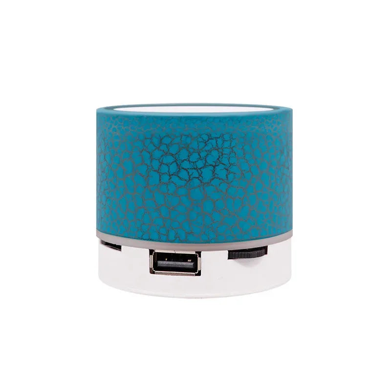 Portable Bluetooth Speaker with RGB LED Lamp - Wireless Audio for Home Blue plastic My Store