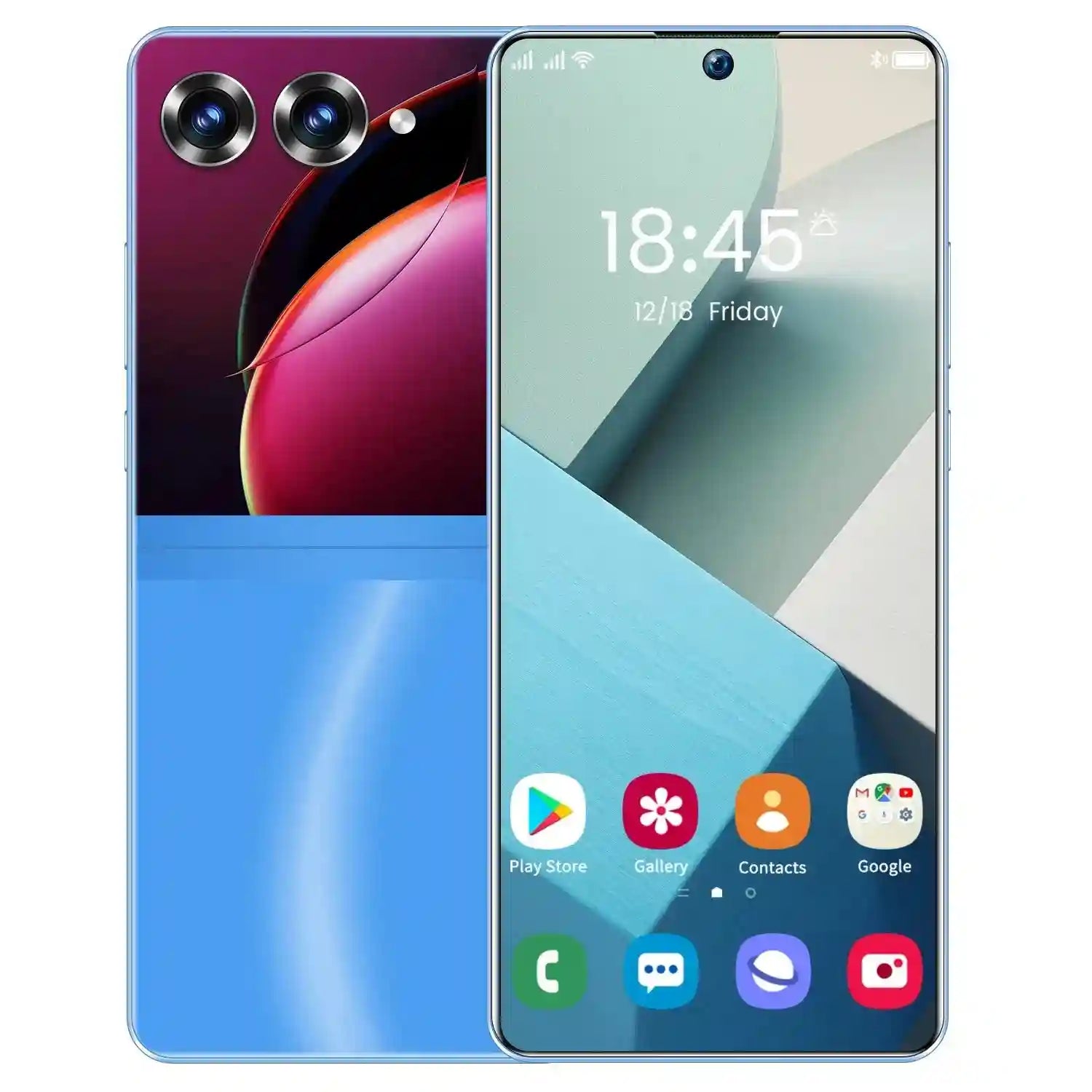 2025 New Design Fold S25 Ultra+ 5G Cell Mobile Phone 14+514GB Huge Memory Android 14 Hot Selling S Fold 24 Smart Phone Blue 16g 512 GB Tidesmit