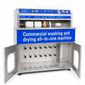 Commercial Shoe Washing Machine Semi Automatic Shoe Dryer All in One Washer Blue Light Sterilization Cabinet