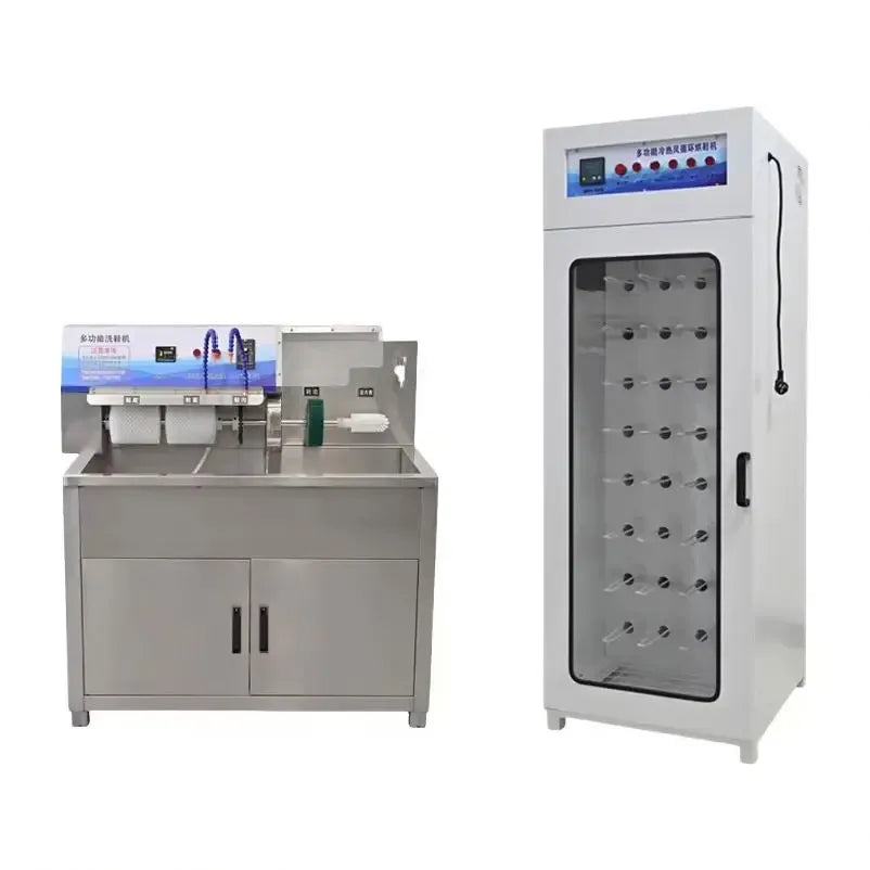 Commercial Shoe Sole Cleaning Machine Washer and Dryer with Steam Sneaker Brush Laundry Equipment for Shop Washing