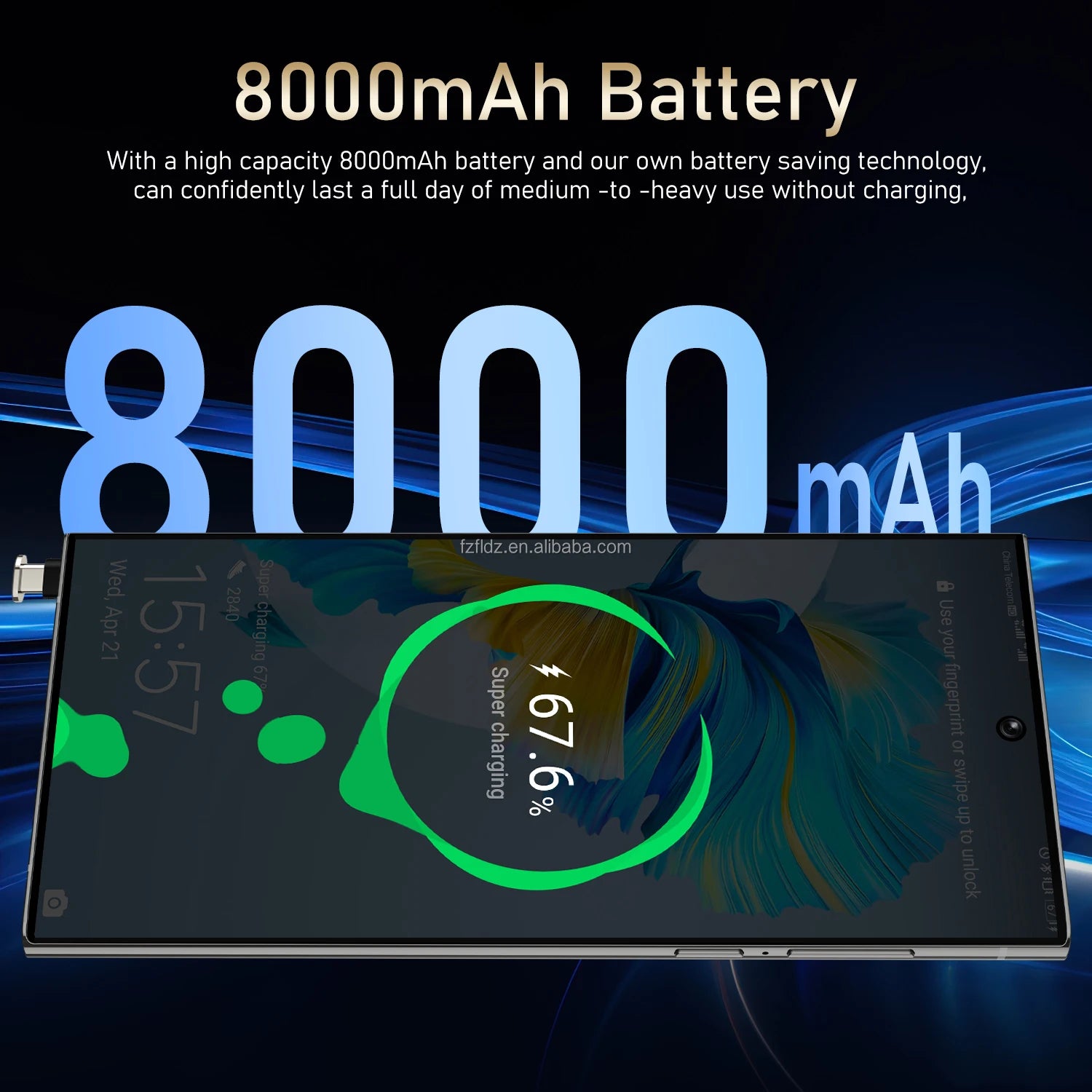 Tidesmit S24 Ultra 7.3 inch 5G smartphone with 16GB RAM, 1TB storage and 108MP camera in sleek global design