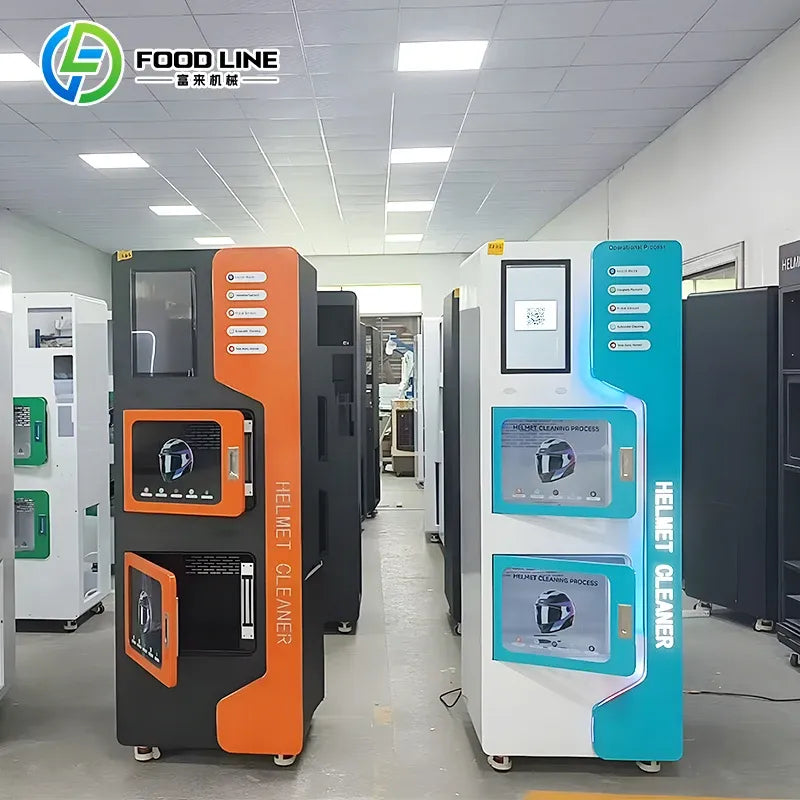 Dual-Compartment Combo Cleaning Washer Dryer Vending Machine Disinfection for Helmet Shoe Commercial Automatic Equipment