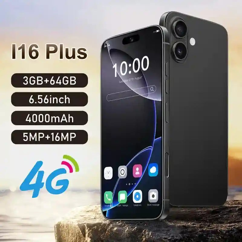 Android I16 Plus 5G Smartphone, 64GB, Dual SIM Unlocked - Tidesmit Tidesmit