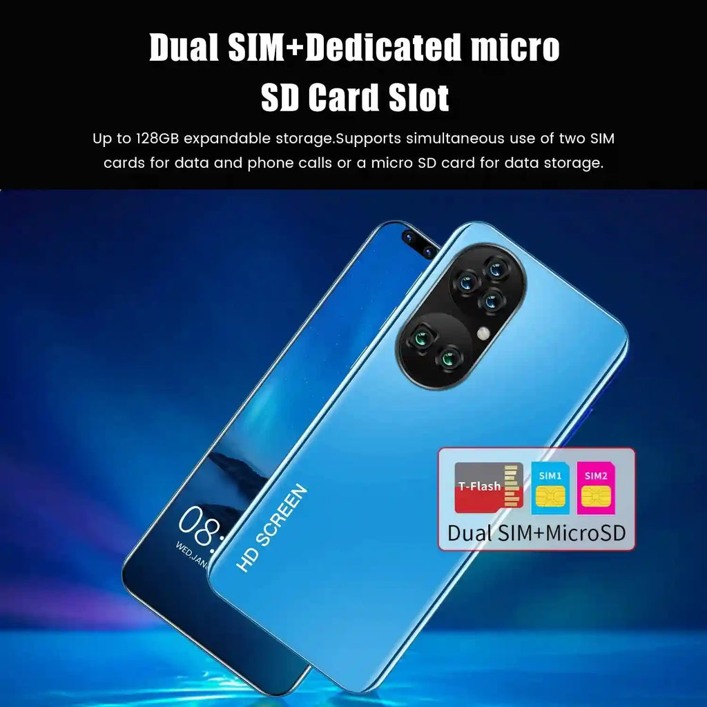 Tidesmit 5G Smartphone 512GB - 7.8 Inch AMOLED Dual SIM Mobile Tidesmit