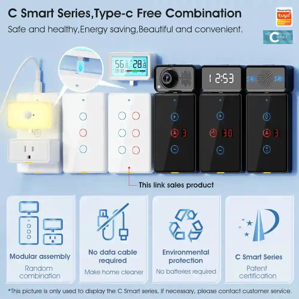 Smart WiFi Wall Switch | Alexa & Google Home Compatible | Tidesmit Tidesmit