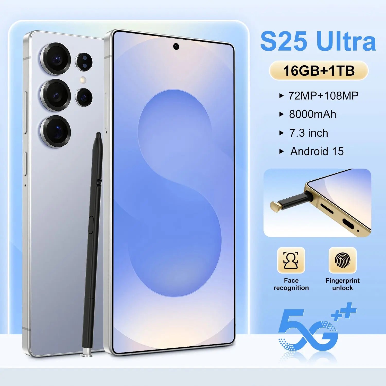 S25 Ultra 5G Smartphone 16GB RAM 1TB Storage - EU Version Tidesmit