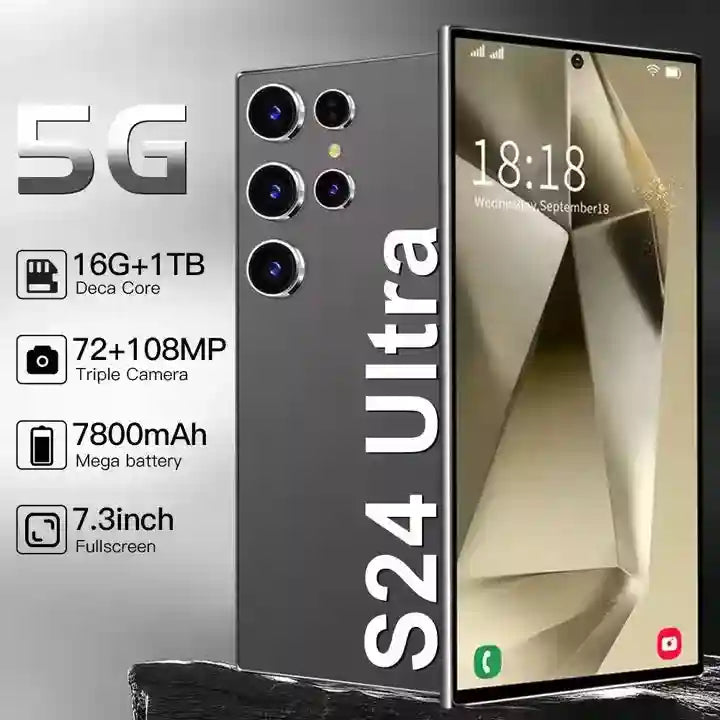S24 Ultra 5G Smartphone 16GB RAM 1TB - Gray, Purple, Black, Gold Tidesmit