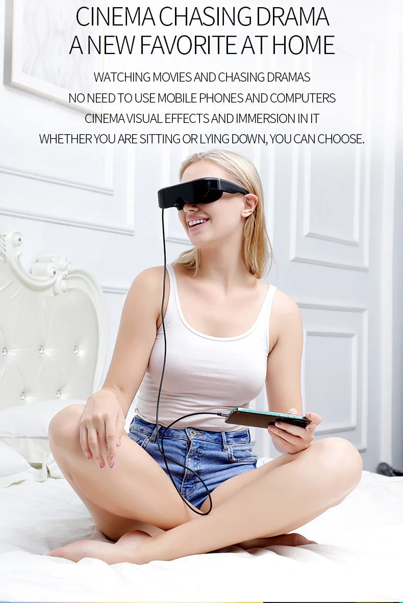 VR Smart Glasses Mobile Cinema - 128GB Portable Headset by Tidesmit Tidesmit