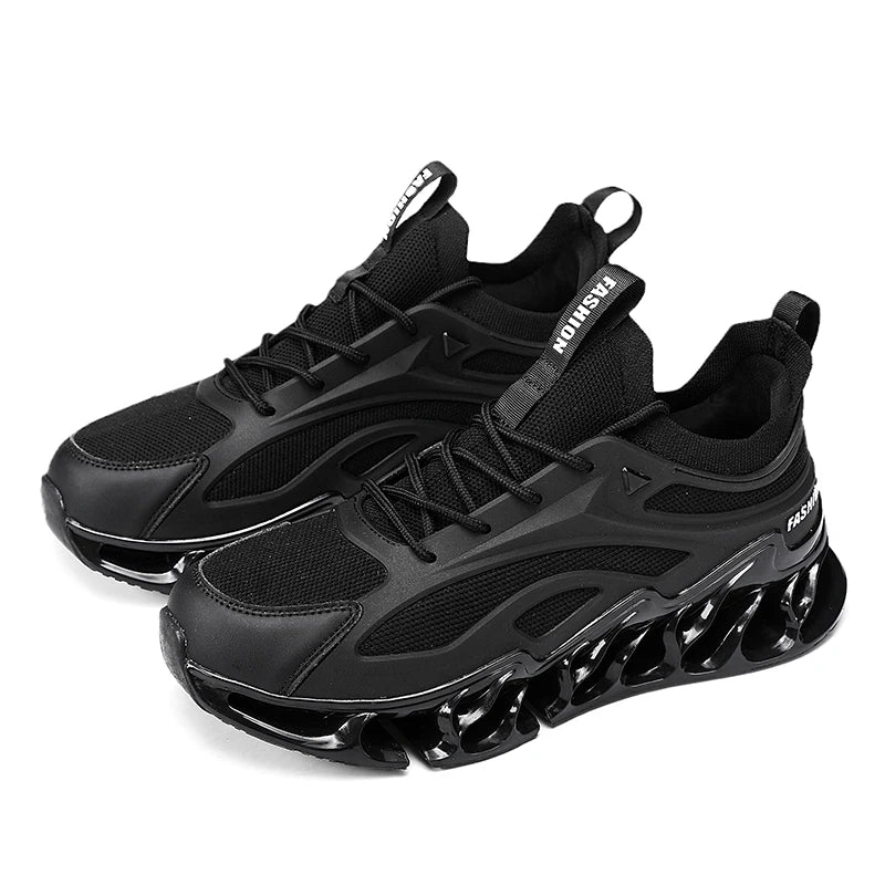 Custom Logo Men Fashion Sneakers Height Increasing Fly Knitting Blade Running Trainers Sneakers Walking Sports Men Shoes