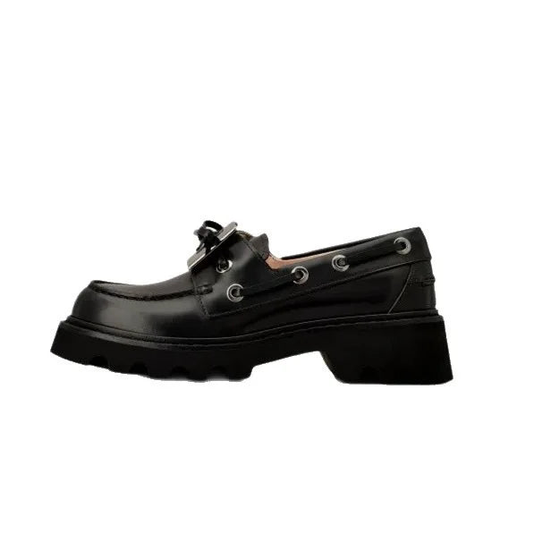 High-quality Brand Identical Loafers Women's Small Leather Shoes Single Shoes